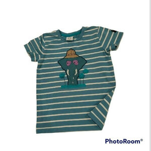 Polarn O Safari Striped Elephant Tee 2/3Y